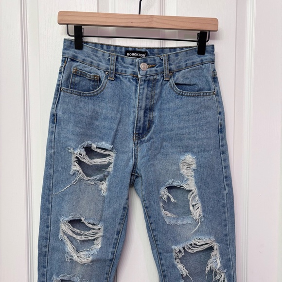 Momokrom High Waisted Straight Leg Mom Jeans - Picture 3 of 10
